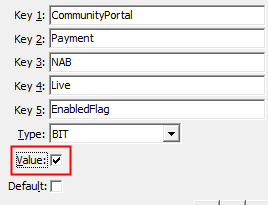 Configuration File Maintenance - Live,EnabledFlag configuration setting