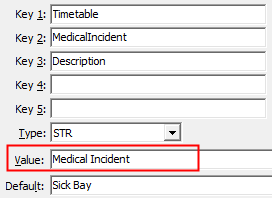 Configuration File Maintenance - MedicalIncident,Description configuration setting