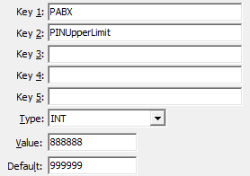 Configuration File Maintenance - PABX PINUpperLimit configuration setting