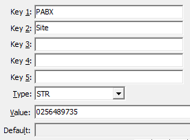Configuration File Maintenance - PABX Site configuration setting