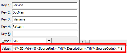 Configuration File Maintenance - Pattern configuration setting