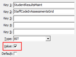 Configuration File Maintenance -  StaffCodeInAssessmentsGrid configuration setting
