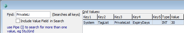 Configuration File Maintenance - Taglist Private Expiry setting