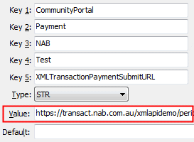Configuration File Maintenance - Test,XMLTransactionPaymentSubmit