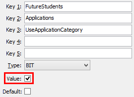 Configuration File Maintenance - UseApplicationCategory