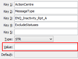 Configuration file maintenance - WNQ_Inactivity_Rpt_A ExcludeStatuses configuration setting