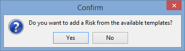 Confirm (Adding risk templates)