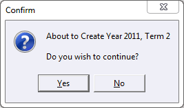confirm creation of new term