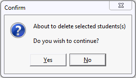 Confirm - delete selected students from an co-curricular appointment