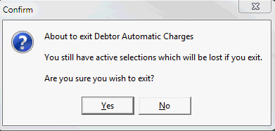 Confirm exiting debtor automatic charges