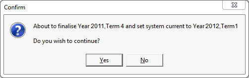 Confirm - About to finalise Year, Term