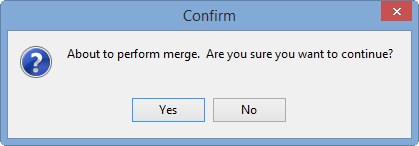 Confirm - about to perform merge