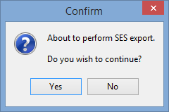 Confirm - About to perform SES export
