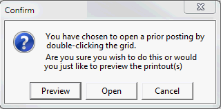 Confirm - Open prior posting