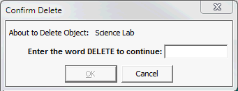 Confirm Delete - About to delete object