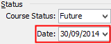 Course Details Maintenance - Enrolment tab (Date field)