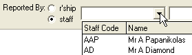Create Absence Event (reported by staff)