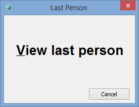 Create Absence Event - Auto Sign In (second screen, view last person)