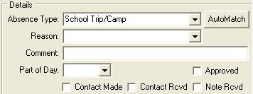 Create Absence Event - Excursion Out and In (Submit Excursion Out and In Time region)