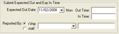 Create Absence Event - Expected Out and In (populated, 2)