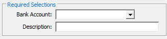 Create New Pay (cut down, required selections area)