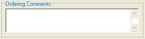 Creditor Maintenance - Alert tab (ordering comments)