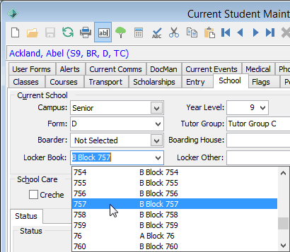 current student maintenance (cut down, setting fields values in bulk)