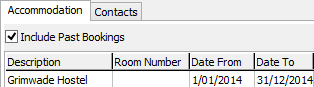 Current Student Maintenance - Accommodation tab - Accommodation sub-tab (cut down)