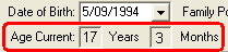 Current Student Maintenance - Personal tab (cut down)