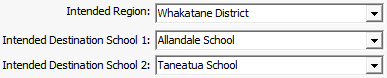 Current Student Maintenance - School tab - Extra Leaving Information sub-tab (Intended example)