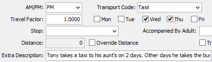 Current Student Maintenance - Transport tab (Extra Description field)