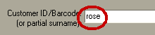 Customer ID/Barcode (partial surname search)