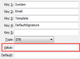 DefaultSignature configuration setting