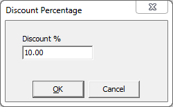 Discount Percentage window