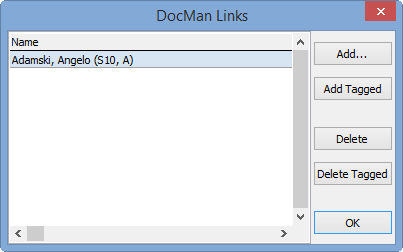 Docman links window
