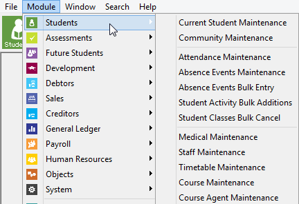 Drop-down menu example (settung up Synergetic)