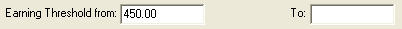 Earning Threshold field