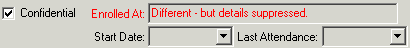 ENROL Differences for NSN (Student not enrolled at this school, privacy)