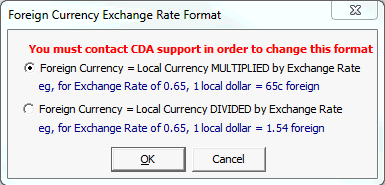 Foreign Currency Exchange Rate Format