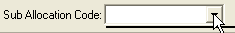 General Ledger Maintenance - Journals tab (Sub Allocation Code, none available)