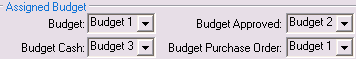 General Ledger Monthly Budget Maintenance window (Assigned Budget area)