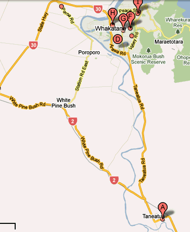 Google maps - Whakatane school district