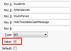 HideTimetableClashMessage configuration setting