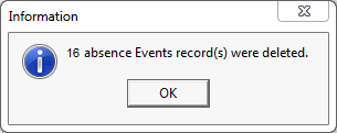 Information - absentee records were deleted