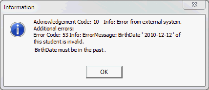 Information - Acknowledgement Code 10