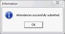 Information - Attendees successfully submitted