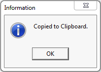 PTI Copied to clipboard dialog