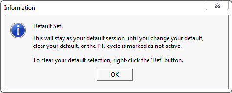Information - Default Set (PTI)