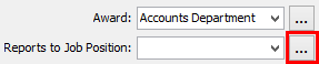 Job Position Maintenance - General tab (Reports to Job Position field, Launch button)