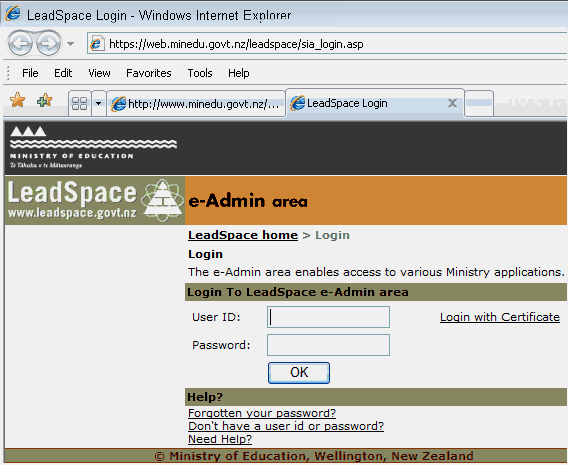 LeadSpace Login (ENROL system)